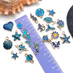 WOCRAFT 40pcs 20 pairs Assorted Enamel Bracelet Charms - Image 4