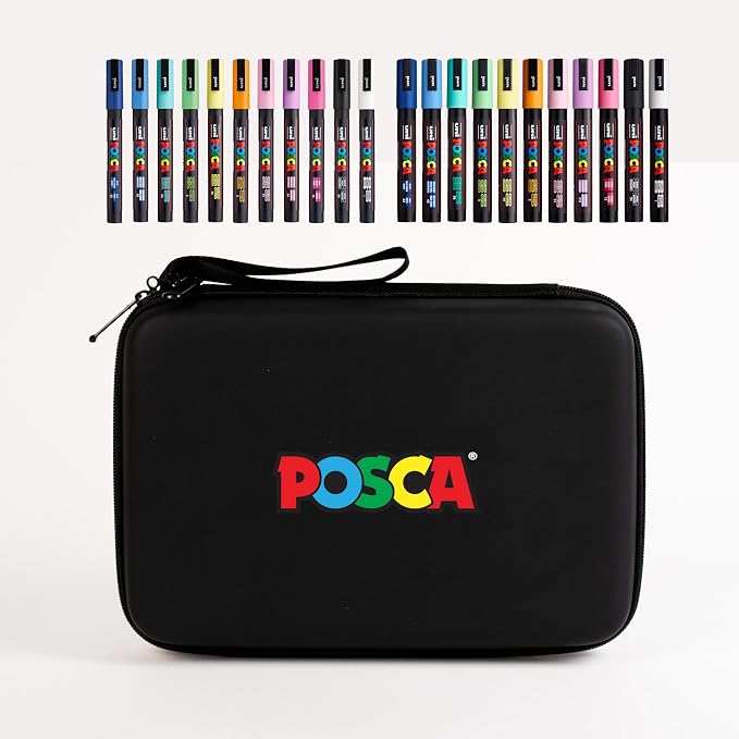 Posca Exclusive 3M and 5M Paint Markers Gift Set of 22 by Unknown