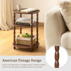 MaxSmeo Small Side Table, 3-Tier Small End Table, Modern Oval Night Stand - Image 6