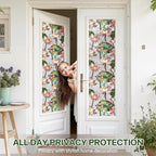 Stained Glass Window Film UV Resistant Window Privacy Film Lotus Floral Privacy - Image 3