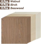 12 Pack Walnut Wood Plywood Sheets, Smooth Surface, Uniform Thickness, No Burrs - Image 2