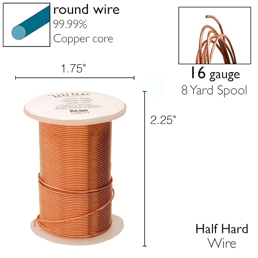 The Beadsmith Copper Jewelry Wire | 16 Gauge Craft Wire - Image 4