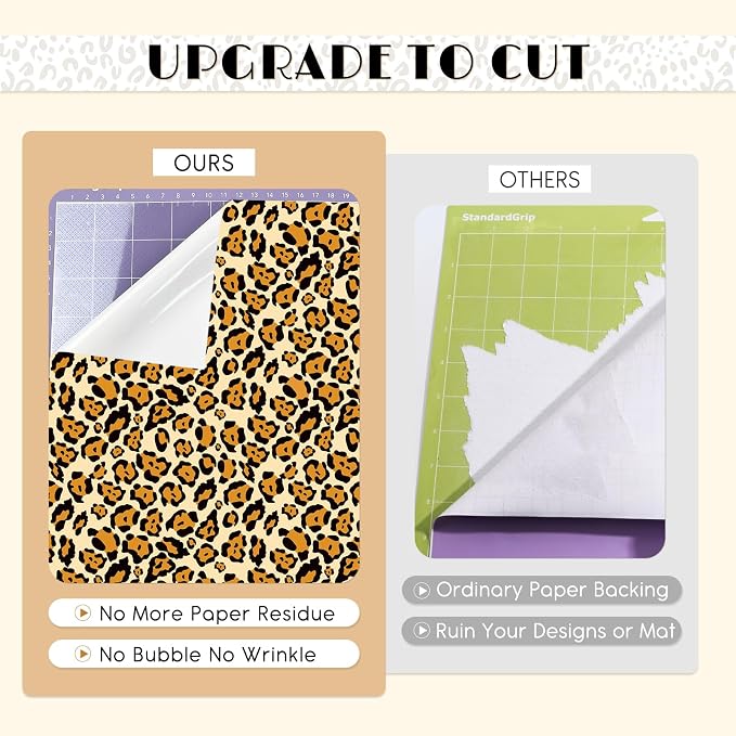 Tintnut Leopard Permanent Vinyl 8 Sheets 12x10in Orange Adhesive Vinyl | - Image 4