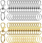 60PCS Keychain Making Supplies, Lobster Claw Clasp by Rysent
