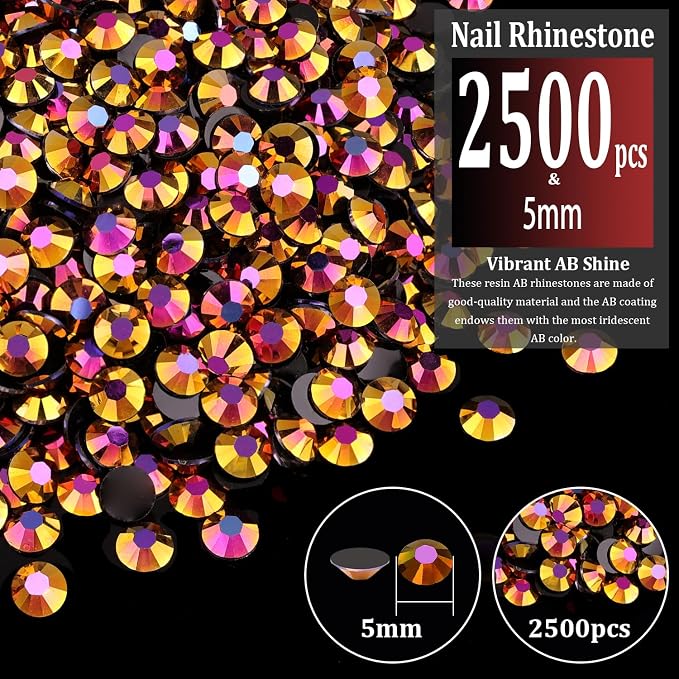 2500pcs 5mm Resin Rhinestones Bulk - Image 2