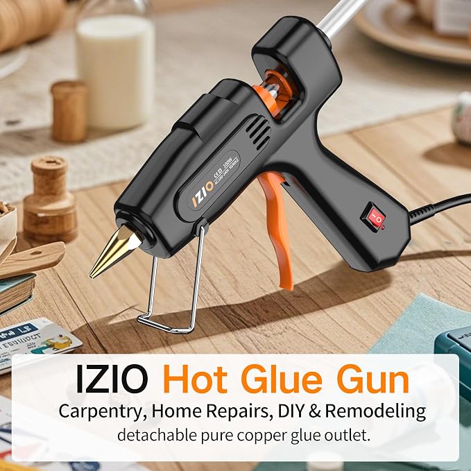 IZIO Hot Glue Gun with 21 Glue Sticks7/16") &Storage Pouch - 100W Fast Heating - Image 2