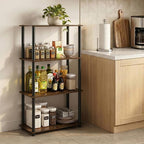 Furinno Turn-N-Tube Storage Shelves, 4-Tier Toolless Book Shelf, Corner Shelf - Image 2
