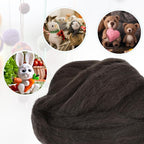 uxcell Needle Felting Wool, 8.5 Oz Nature Fibre Wool Yarn Roving - Image 4