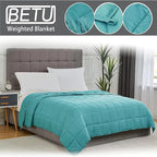 Teal Weighted Blanket for Adults 20lbs, Twin Full Size Cooling Heavy Throw - Image 3
