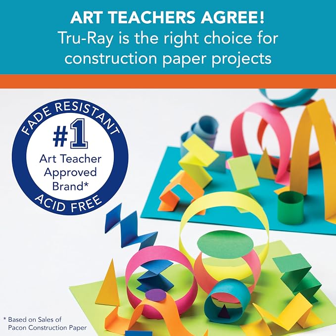 Tru-Ray Construction Paper P103031, 10 Classic Colors, 50 Sheets - Image 3