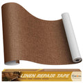 Linen Repair Tape 16x90 inch, Self Adhesive Fabric Patches, Linen Patch Tape Kit, Fabric Repair Tape for Couch Sofas, Headboards, Chairs, Pillows, Curtains, Couches - Brown