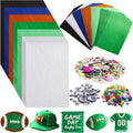 gisgfim 42Pcs Football Felt Fabric Sheets Craft Kit 8 x 12 Inch Green Brown by gisgfim