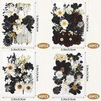 Augshy Black Dried Pressed Flowers, Scrapbooking, Soap Making - Image 2