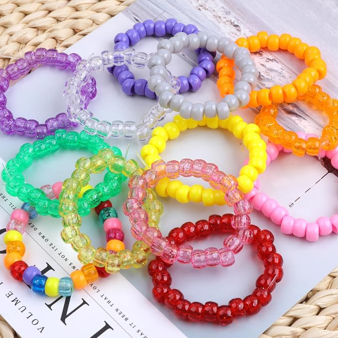 Plastic Pony Beads, for Bracelet, Hair Braiding, Friendship Bracelets, Jewelry - Image 5