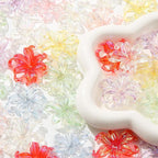 40pcs Flower Shape Beads Transparent Electroplate Flower Bead Color Lily Beads - Image 3