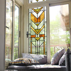Faux Stained Glass Effect Transparent Window Film, Original Hand Drawn Static by Flortlias
