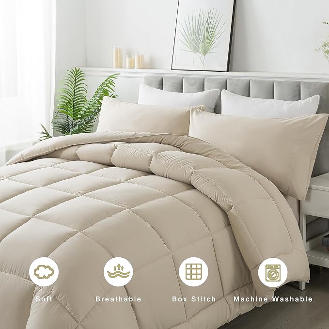 DOWNCOOL King Size Comforter Set -All Season Bedding Comforters Sets - Image 3