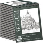 OSIMIG 20 Pack Sketch Books 5.5" x 8.5", Top Spiral Bound Sketch Pad, Mini by OSIMIG