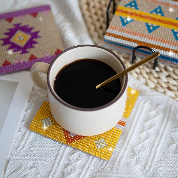 Temlum 6 Pcs Diamond Painting Coasters - Image 7