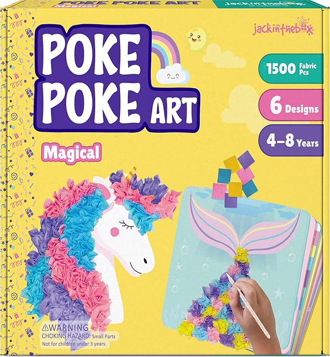 jackinthebox Poke Poke Art – Magical Theme, Mess-Free Fabric Art and Craft by JackInTheBox