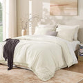 Andency King Size Comforter Set Ivory, 3 Pieces Boho Soft Lightweight Bedding by Andency