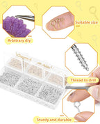 800pcs FIVEIZERO Gold & Silver Small Screw Eye Pins - Image 4