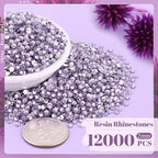 12000PCS 2mm Resin Rhinestones in Bulk, Bedazzling Flatback Crystals Rhinestones - Image 2