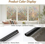 Haton Window Privacy Film, Stained Glass Rainbow Film Decorative Window Clings - Image 2