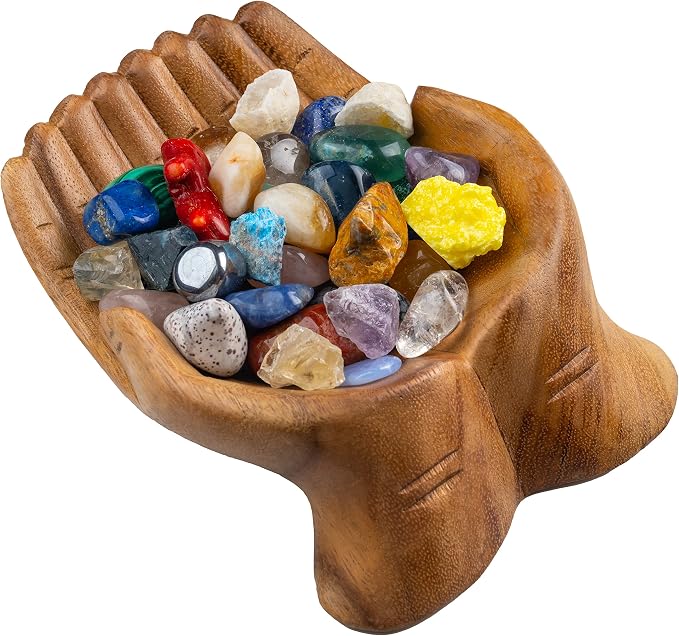 Carved Hands Offering Bowl by Curawood