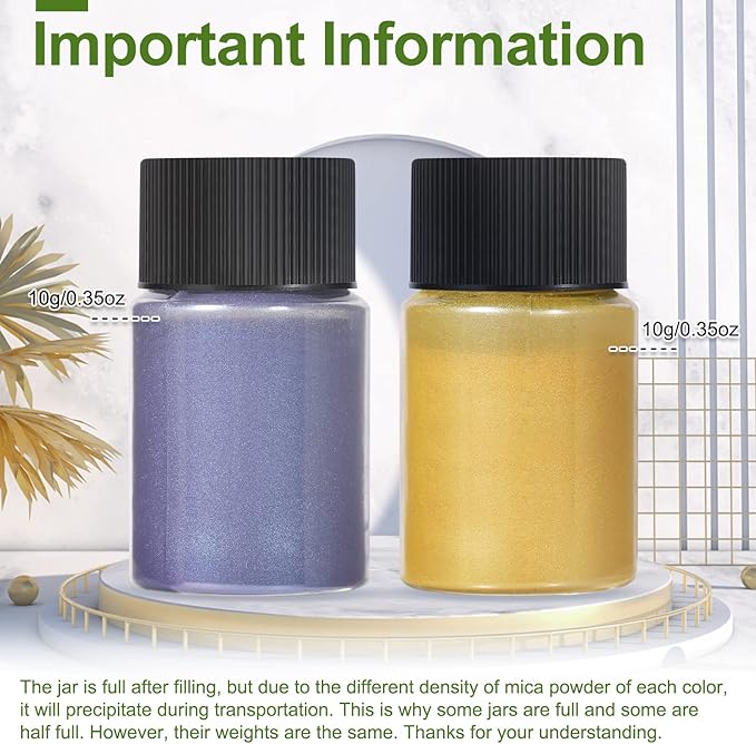 CHANGTIKEJI Mica Powder，36 Colors - 10g/Bottle of Natural Pigment Powder - Image 4