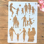 TIAMECH 4 Pcs A4 Reusable Family Stencils - Image 2