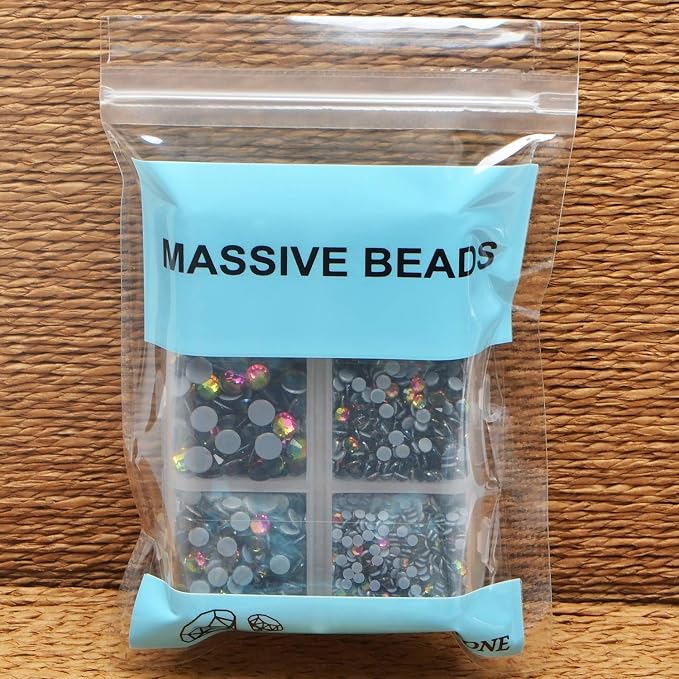 4000Pcs Mixed Size Hot Fix Round Crystals Gems Glass Stones Hotfix Flat Back - Image 4