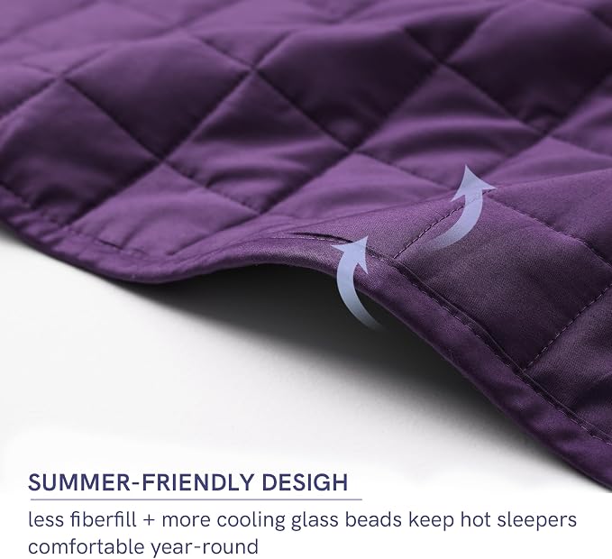 YnM 25lbs Weighted Blanket for Adults, Cotton Heavy Bed Throw Blanket - Image 4
