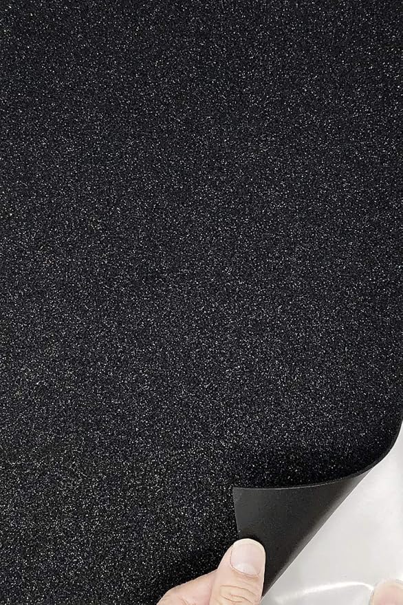 Allgala 12 Pack Glitter EVA Foam Paper 8 x 12inch Sheets-Black Color by Allgala