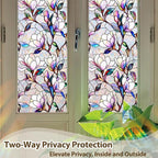 Rainbow Magnolia Stained Glass Window Privacy Film 17.5"x78.7" | Static - Image 5