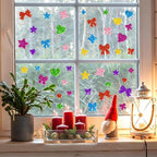 875PCS Glitter Foam Stickers, Colorful Heart & Star & Bow Stickers, - Image 7