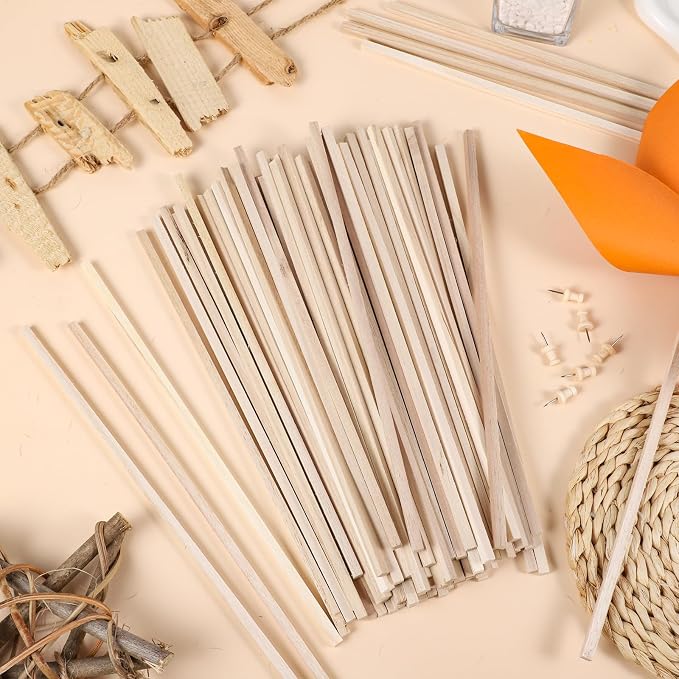 140-Pack Balsa Wood Sticks 1/4" x 12" Square Dowel Rods - Image 6