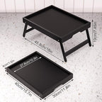 Fibogollo 4 Pack Bamboo Bed Tray Table - Image 2