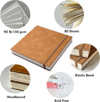tumuarta Deckle Edge Paper Sketchbook, 92 LB, 150 GSM, 80 Sheets Mixed Media - Image 2