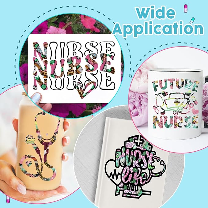 Tintnut Nurse Theme Permanent Vinyl 10 Sheets 12x10in Adhesive Vinyl | Medical - Image 6