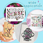 Tintnut Nurse Theme Permanent Vinyl 10 Sheets 12x10in Adhesive Vinyl | Medical - Image 6