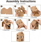 NUOBESTY 6 Pcs Cardboard Houses - Image 2
