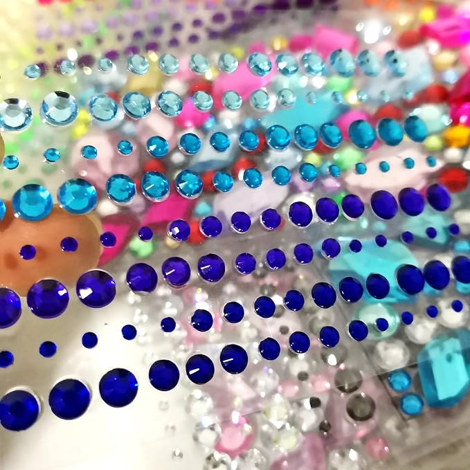 2800PCS 25 Sheets Self-Adhesive Jewel Stickers Rhinestones Jewels Rhinestone - Image 7