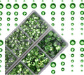 4000pcs Mixed Size Hot Fix Round Crystals Gems Glass Stones Hotfix Flat Back by MASSIVE+BEADS