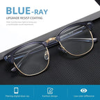Blue Light Blocking Glasses Vintage Half Frame UV Clear Lens Anti Eyestrain - Image 5