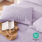 MUXHOMO 5 Pieces Twin XL Comforter Set, Seersucker Bed in a Bag Twin XL Size - Image 9