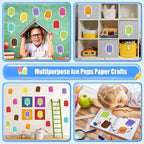 MixTeach 96 Pieces Ice Cream Cutouts Ice Pops Paper Cutouts Summer Bulletin - Image 6