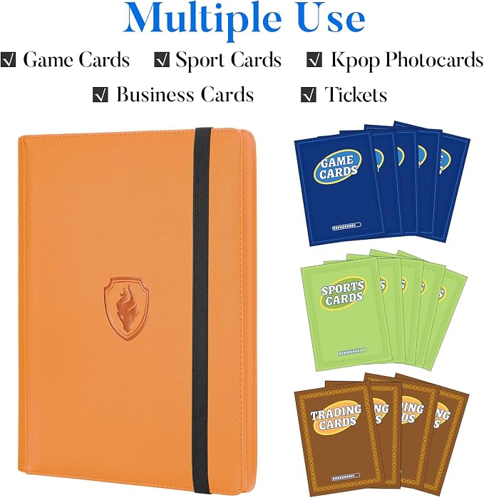 Premium 9 Pocket Card Binder for 540 Cards, Fabmaker PU Cover Trading Card - Image 3