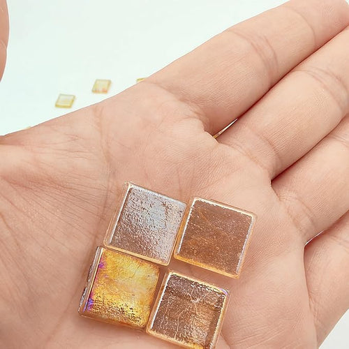 1.1 LB Ice Jade Mosaic Tiles, 0.59“ Square Glass Mosaic Pieces - Image 2