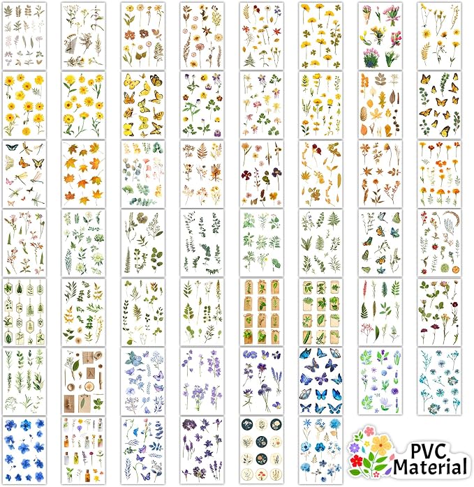 Arme Flower Stickers for Scrapbooking, Floral Sticker, Pressed Flower Sticker - Image 4